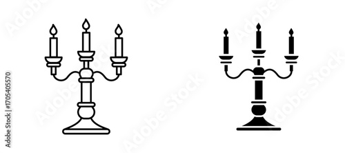 Candelabra icons set for apps and web.