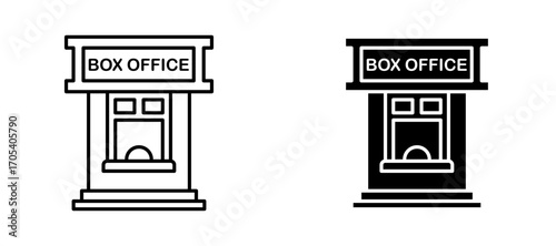 Box office icons set for apps and web.