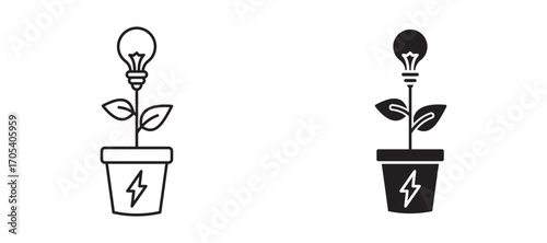 Biomass energy icons set for apps and web.