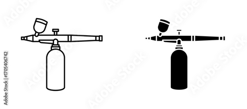 Airbrush icons set for apps and web.