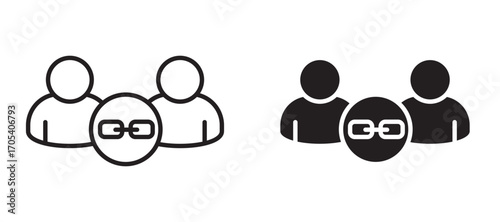 Affiliate link icons set for apps and web.