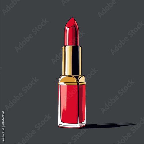 comic book style lipstick vector