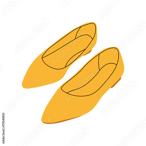 Women's colorful summer sandals and shoes in hand drawn styleVector illustration of various open summer sandals with straps, low and high platform isolated. Summer cute slippers and sandals