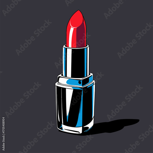 comic book style lipstick vector