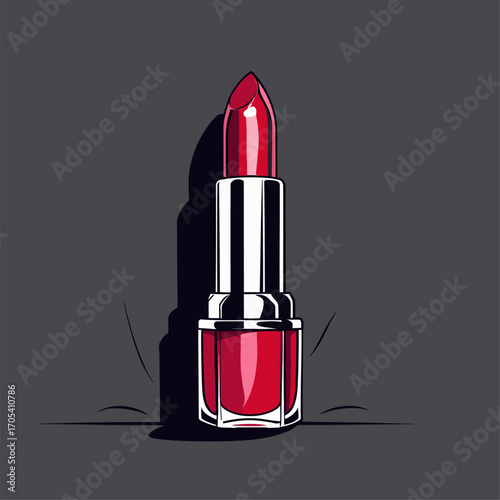 comic book style lipstick vector