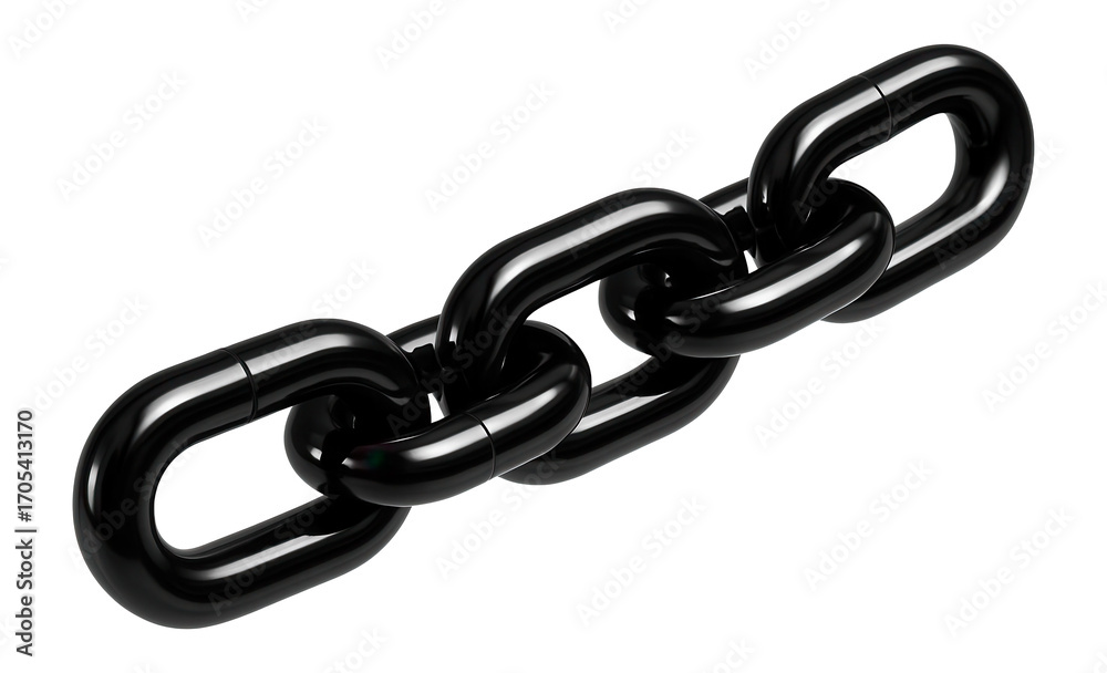 Obraz premium Chain with glossy black links