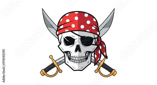 Pirate Skull and Crossbones with Swords.