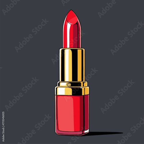 comic book style lipstick vector