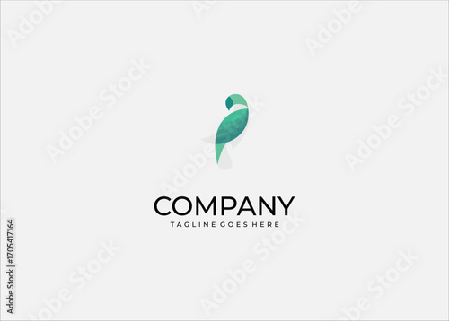 Vector Illustration Abstract Parrot Bird Vector Illustration – Modern Colorful Minimalist Animal Design.