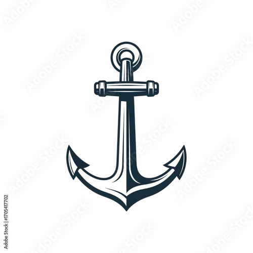 Classic Anchor Nautical Symbol Illustration.