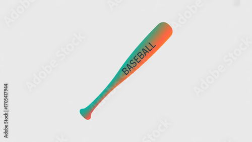 A vibrant baseball bat illustration, perfect for sports enthusiasts and design projects, a symbol of athleticism