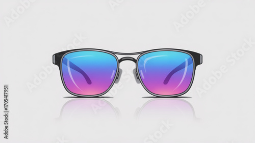 Sunglasses with colorful lenses stylish eyewear for sun protection and fashion accessory