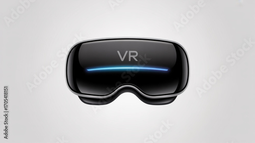 Sleek vr headset illustration, representing virtual reality and immersive technology, ideal for techrelated projects