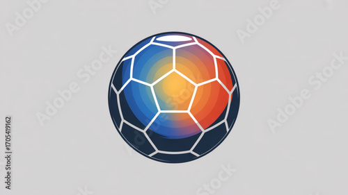 Colorful soccer ball for sports and recreation, promoting teamwork and physical activity