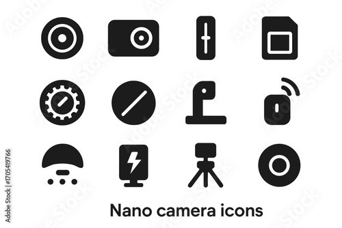 Ring icon wireless mount slider vector image camera infrared miniature nano