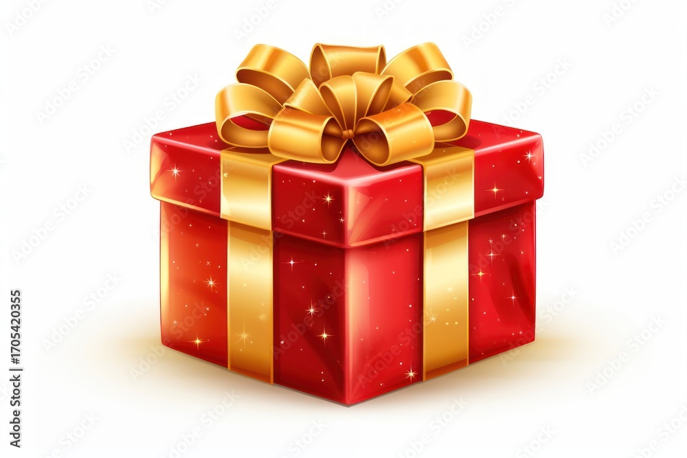 Obraz premium Gift white background celebration anniversary.