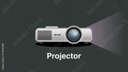 Projector with light beam, perfect for presentations, home theaters, and educational settings