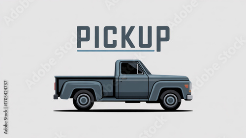 A vintage pickup truck on a, ideal for automotive, transport, and retro themes