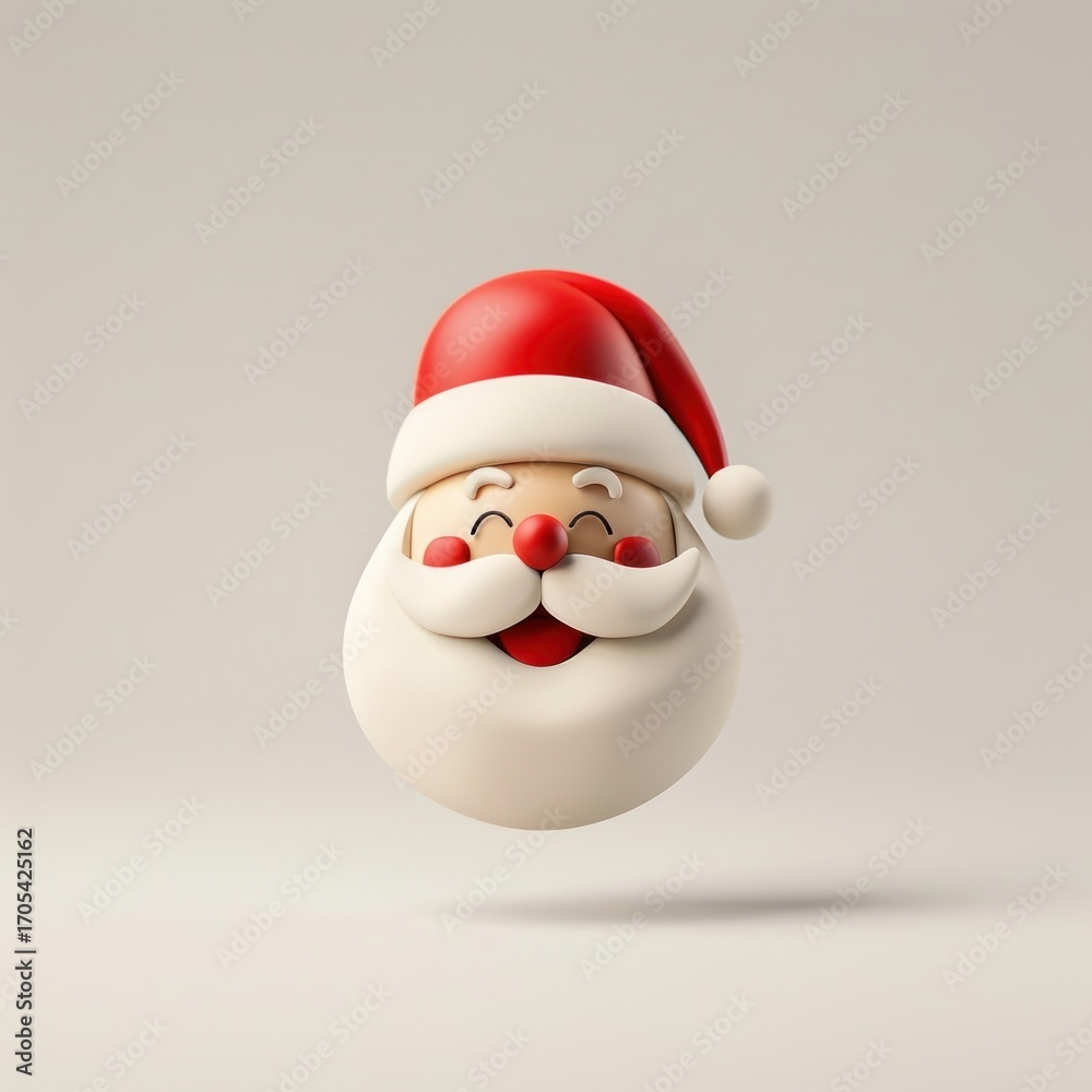 Fototapeta premium Santa claus white red illustration.
