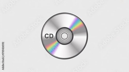 Illustration of a compact disc, perfect for music, data storage, and digital media themes and modern design