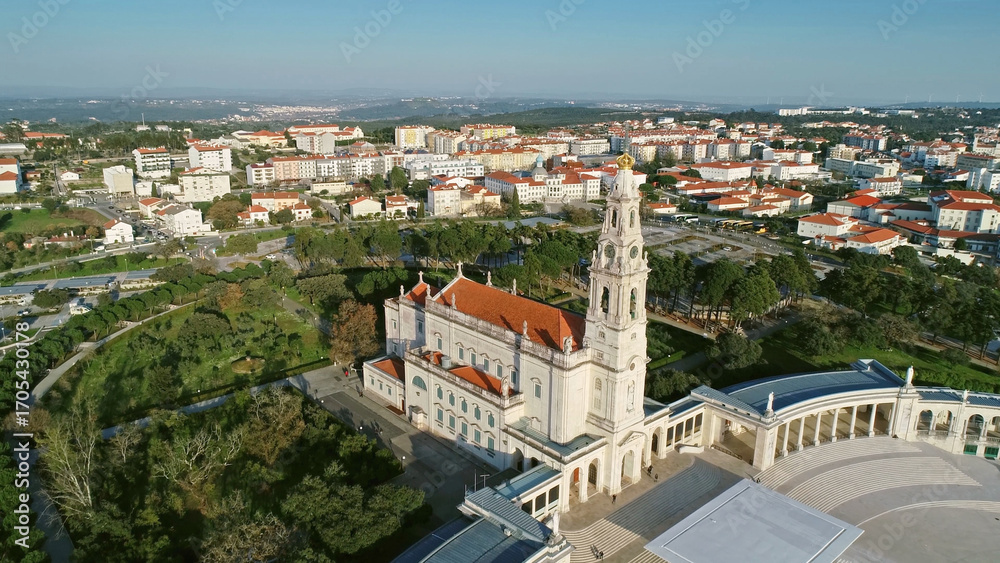 Fototapeta premium Cathedral complex and Church in Fatima Portugal
