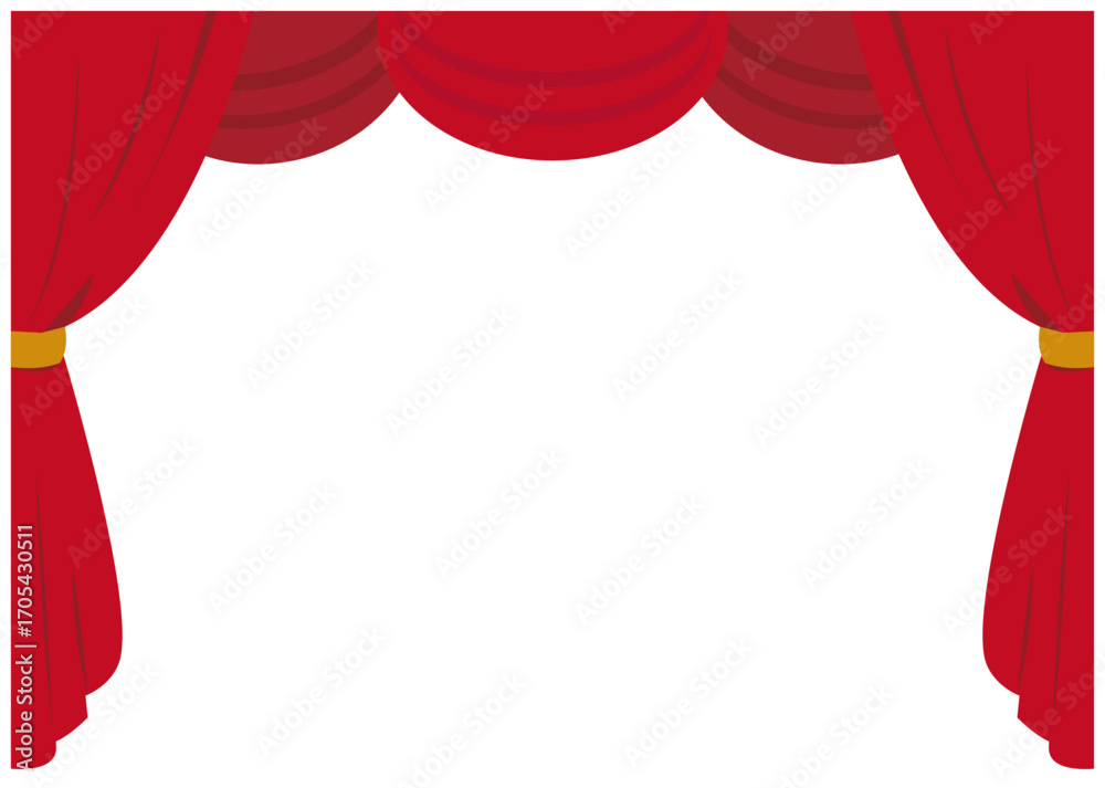 Φωτογραφία Red Curtain transparent illustration