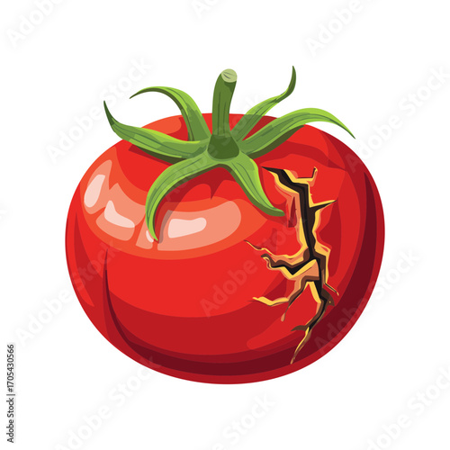 Tomato Plant Vector Illustration