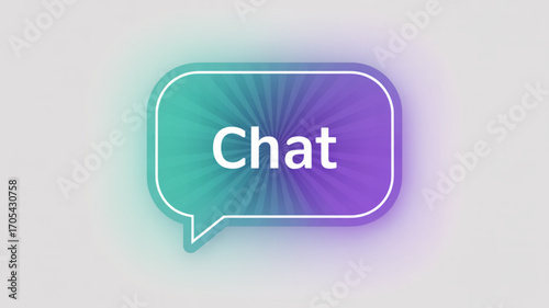 Chat bubble icon, symbolizing communication, messaging, and social interaction in the digital age