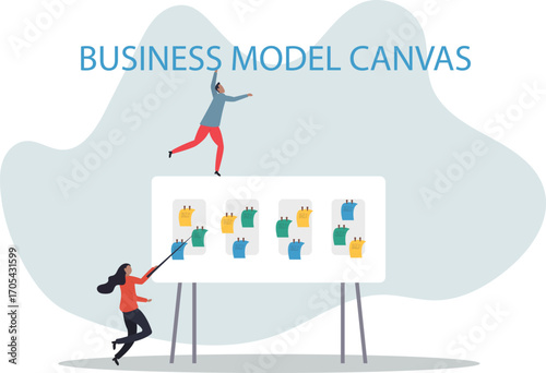 Business model canvas, brainstorm for business idea or plan to achieve goal, management strategy, product research or how to make money.about a man and his life.