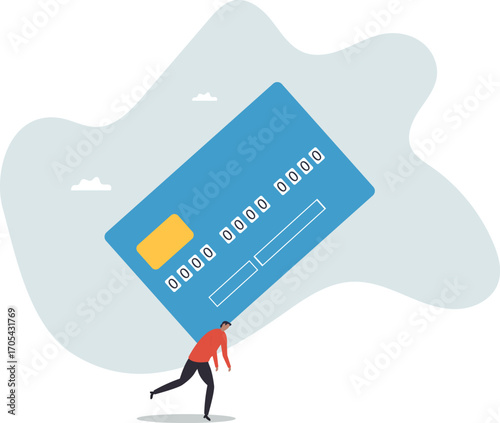 Credit card debt, financial problem, loan or obligation to pay back, over spending or expense, money trouble or despair.about a man and his life.