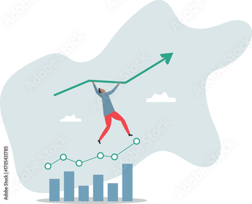 Leap forward, business change or transform to success winning, jump high challenge or progress to achievement,about a man and his life.