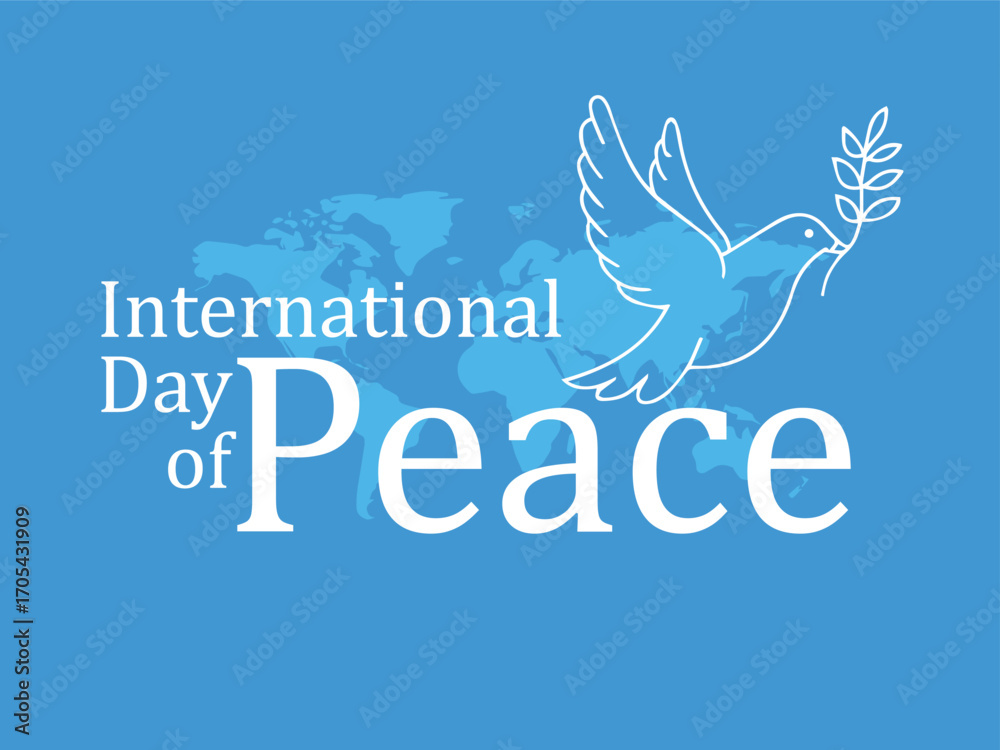 Fototapeta premium September 21 International Peace Day Poster Template