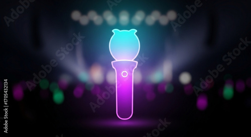 Experience the Electric Energy of Live Music with this Glowing Lightstick, Perfect for Concert Promotion, Fan Engagement, and Vibrant Event Designs, Capturing the Thrill of the Show