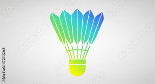 Vibrant Badminton Shuttlecock Graphic for Sports Enthusiasts and Fitness Brands, Perfect for Active Lifestyle Campaigns and Dynamic Sporting Event Promotions, Colorful and Energetic