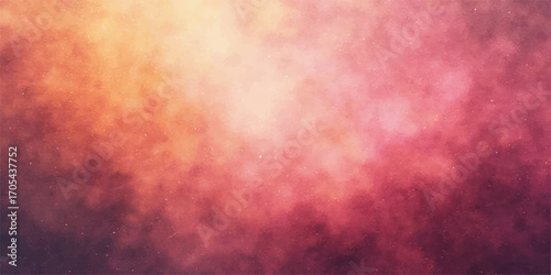 Abstract watercolor background of dark red, orange, and yellow flames with a smoky, vintage texture