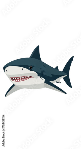 Great White Shark Illustration.
