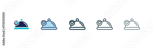 Wedding dinner icons vectors for apps and web.