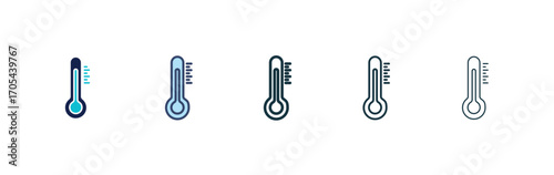 Thermometer icons vectors for apps and web.