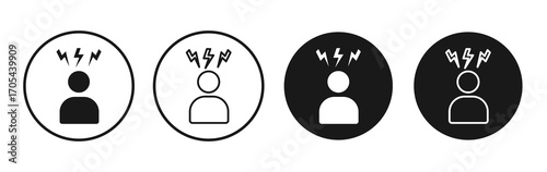 Stress icons vectors for apps and web.