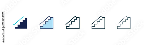 Stairs icons vectors for apps and web.