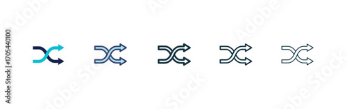 Shuffle icons vectors for apps and web.