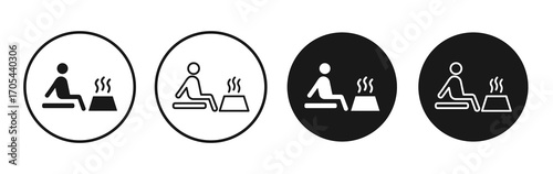 Sauna icons vectors for apps and web.