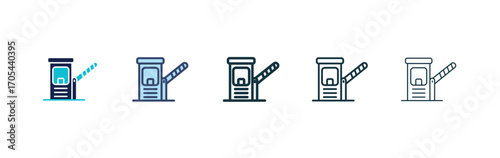 Road toll icons vectors for apps and web.