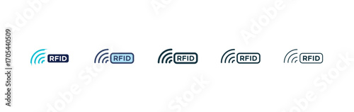 RFID icons vectors for apps and web.