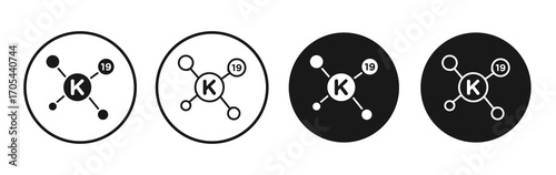 Potassium icons vectors for apps and web.