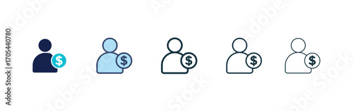 Personal loan icons vectors for apps and web.