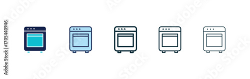 Oven icons vectors for apps and web.