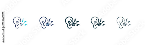 Otitis icons vectors for apps and web.