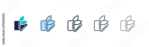 Mint gum icons vectors for apps and web.