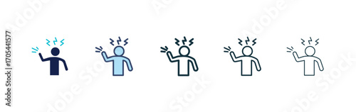 Irritated human icons vectors for apps and web.
